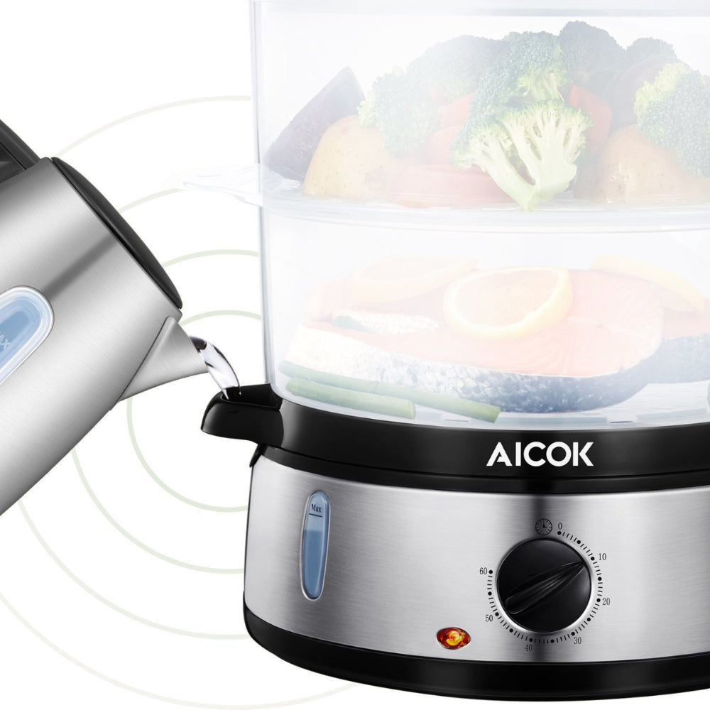 Vaporera Electrica 3 Niveles Apilables Ve4401 Aicok