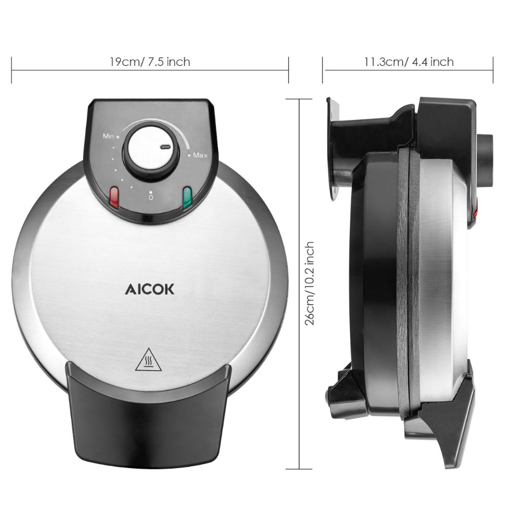 WAFLERA ACERO INOXIDABLE CIRCULAR AICOK