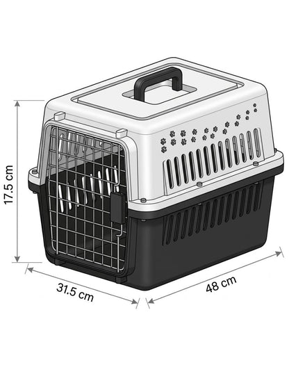 Jaula Transportadora Mascota Mediana Perro Gato Viaje Blick