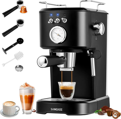 Máquina De Espresso y Capuchino Sangkee  20 Bares K10148