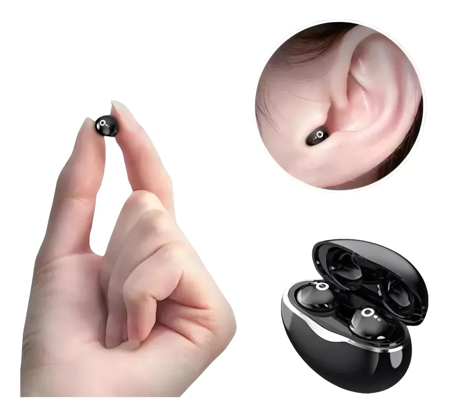 Mini Audifonos Bluetooth color  negro ET007