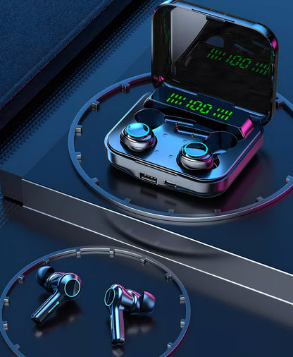 Set de Audifonos Tws Inalambricos Con Estuche de Carga ET008