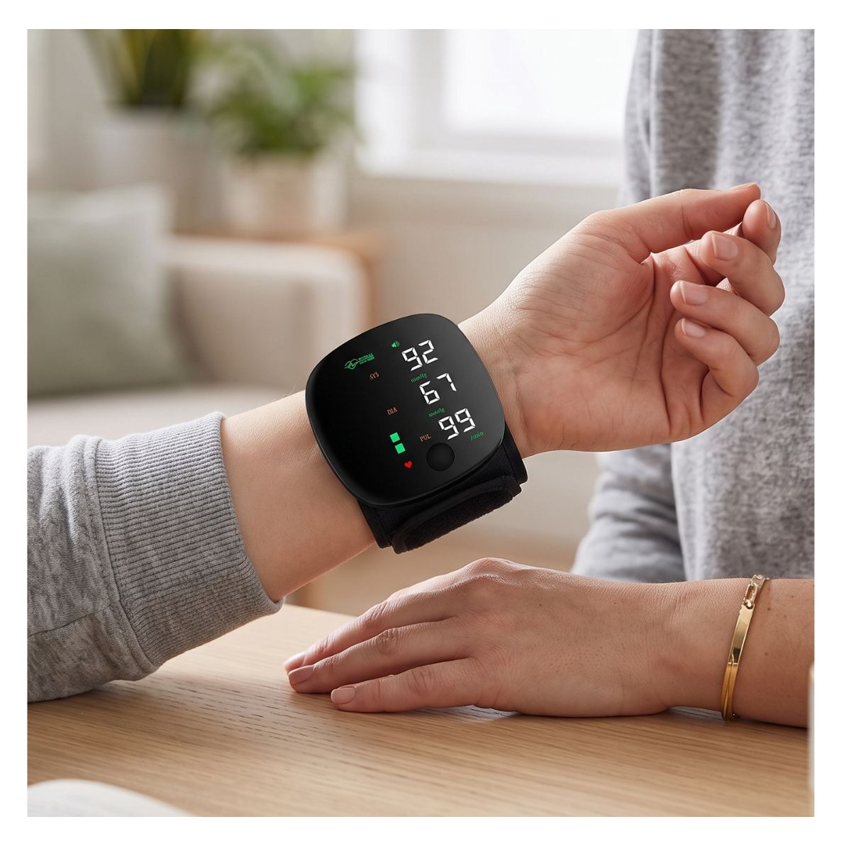 Baumanómetro Medidor De Presión Arterial Usb Pantalla LCD Negro ET020