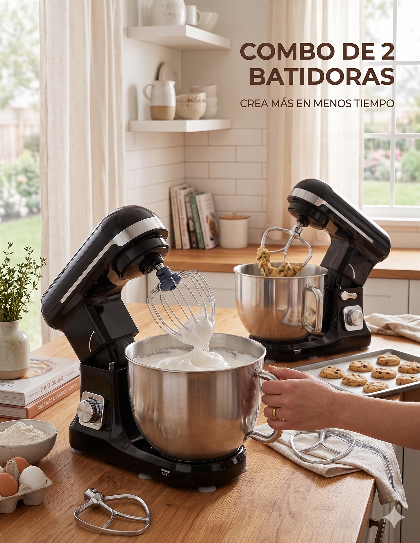 Kit 2 Batidoras Planetarias de Pedestal Doble Brazo