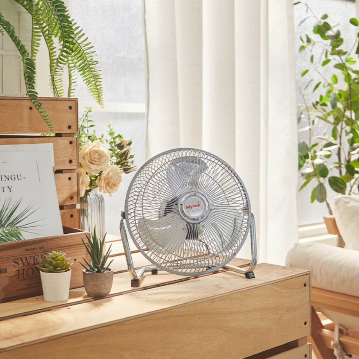 Ventilador De Piso Metalico 2 En 1 De 10" Mod. 3336