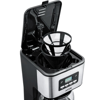Cafetera Digital Programable 12 Tazas (1.5 Litros) Aicok