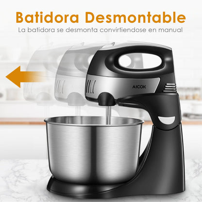 Batidora De Pedestal 2 En 1 Bp9250 6 Velocidades 3.5 Lts. Aicok