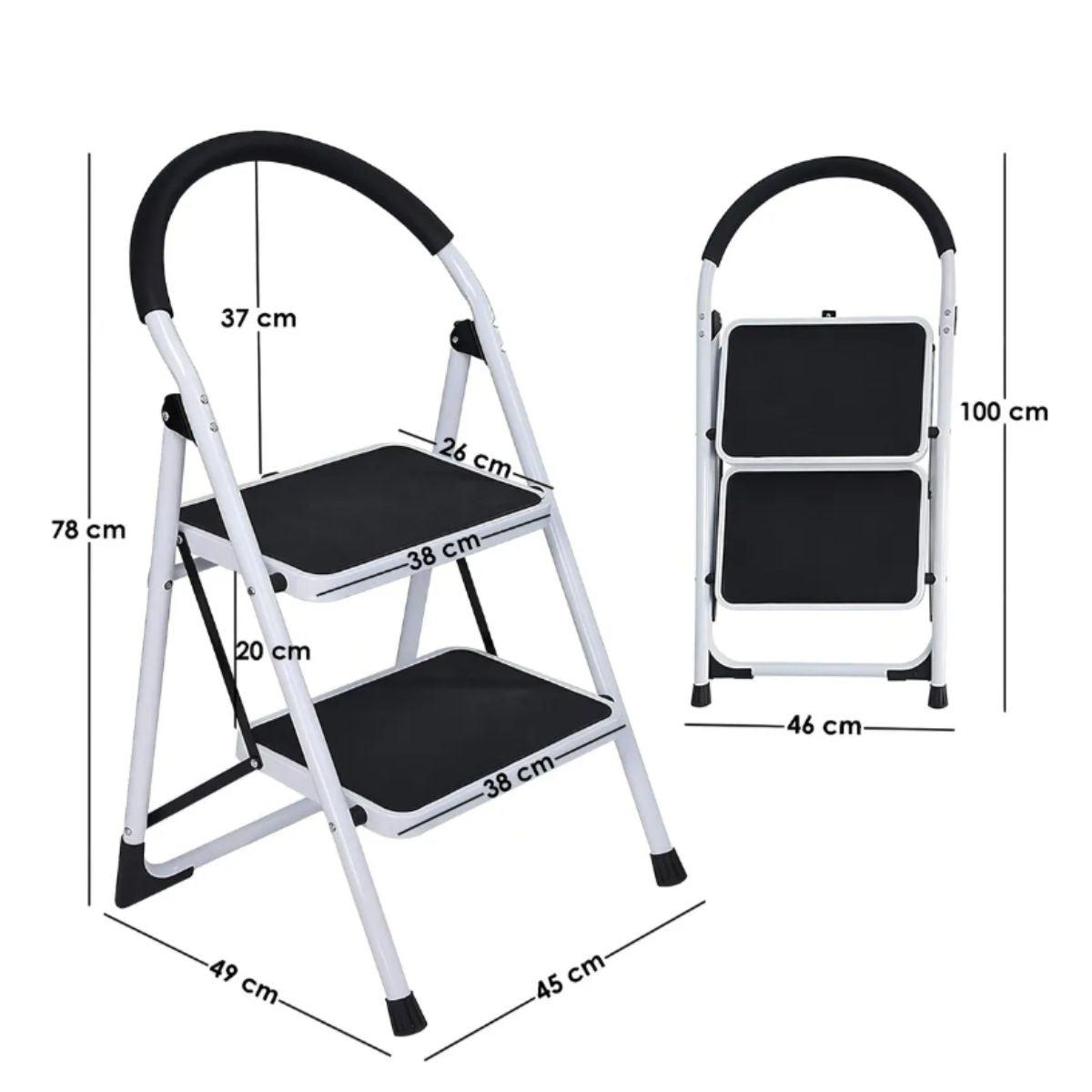 Escalera Plegable Tubular 2 Niv . Antiderrapante EP0224 Aquila
