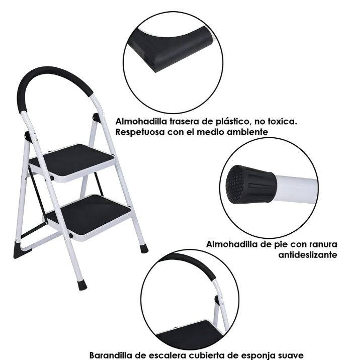 Escalera Plegable Tubular 2 Niv . Antiderrapante EP0224 Aquila
