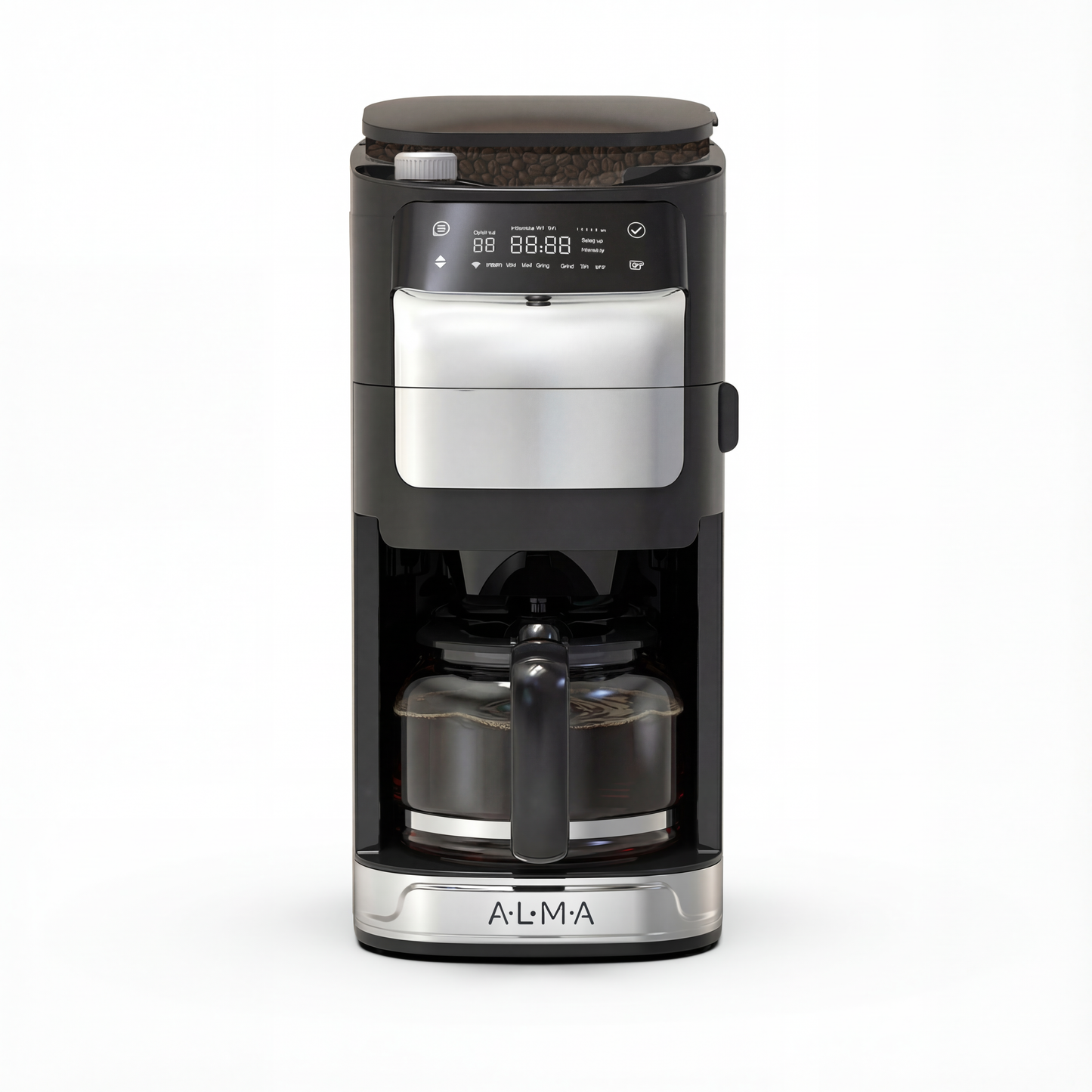 Cafetera  Digital  de  Goteo con Molino de Café Integrado 2 Jarras ALMA