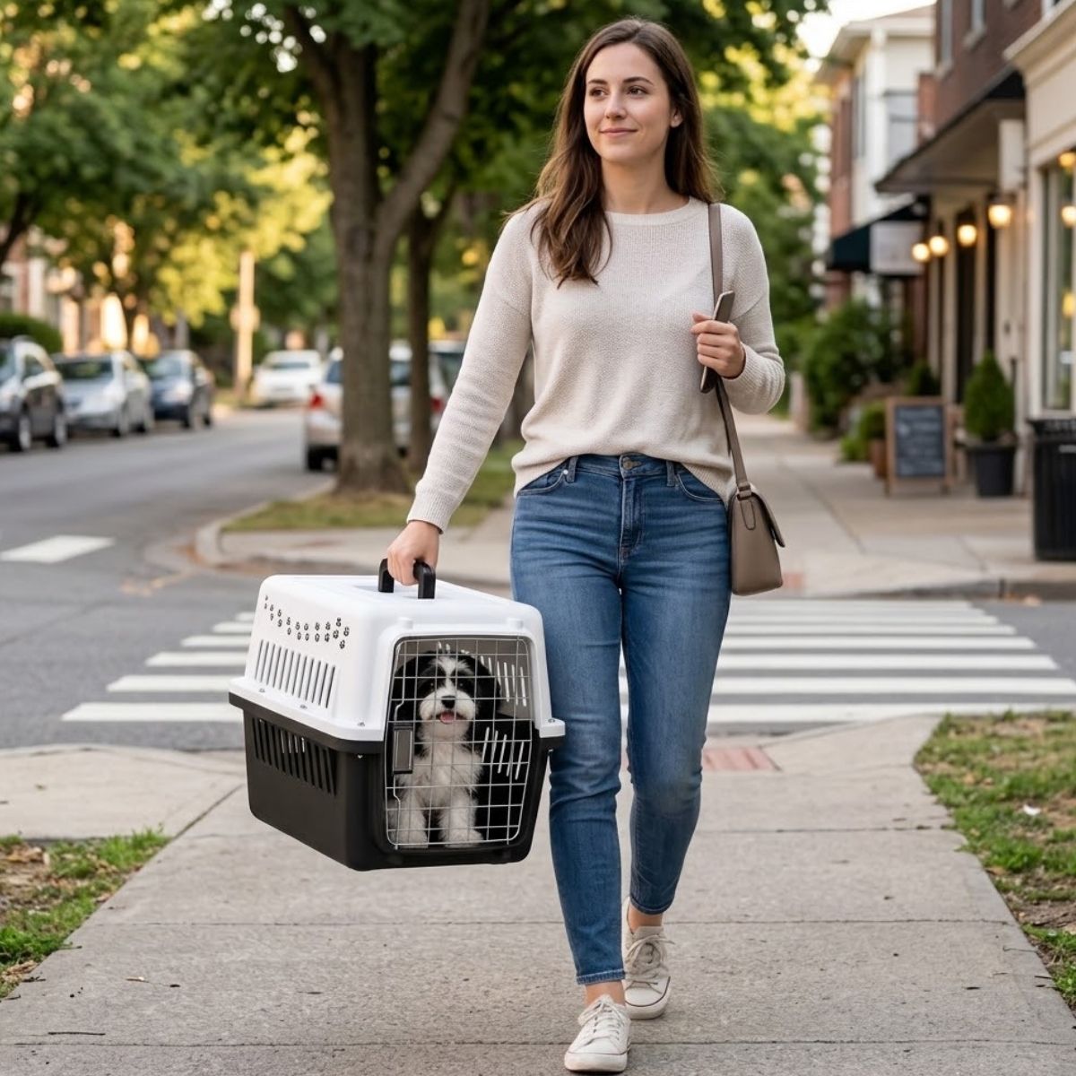 Jaula Transportadora Mascota Mediana Perro Gato Viaje Blick