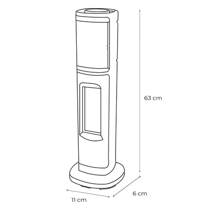 Calefactor De Torre Ceramico  24 "Con Flama Red Fan CFMA25