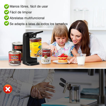 Abrelatas eléctrico 3 en 1 Automático Sangkee con afilador de cuchillos  función de destapador K10149