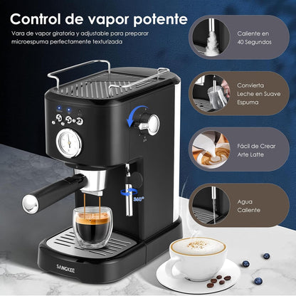 Máquina De Espresso y Capuchino Sangkee  20 Bares K10148