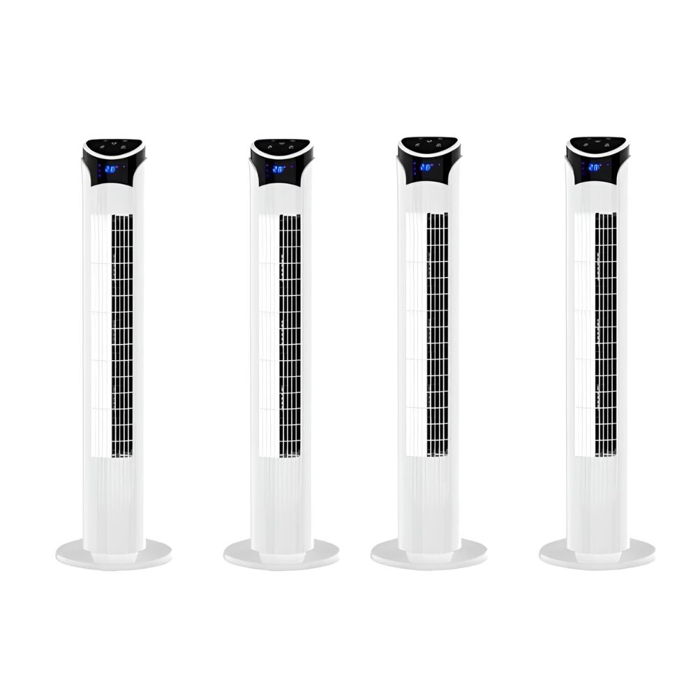 Combo 4 Ventiladores WIFI de Torre Inteligente Smart Digital 33" Blue Fan