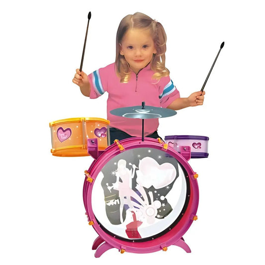 Bateria Infantil Fiesta Band Mytoy Rosa 5701