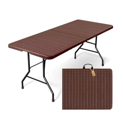 Mesa Plegable de Plastico Ratan 1.80 MTS T9728 AQUILA