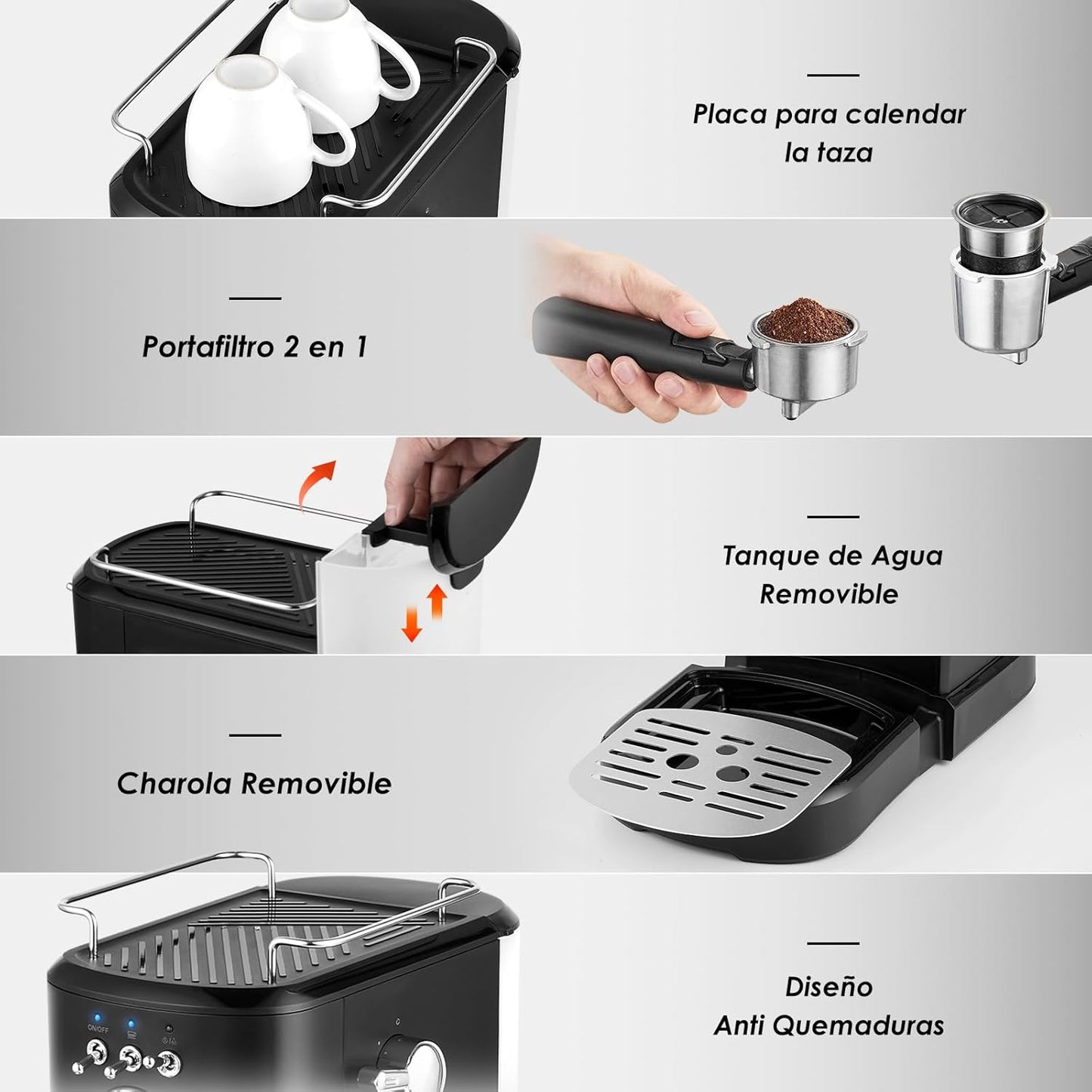 Máquina De Espresso y Capuchino Sangkee  20 Bares K10148