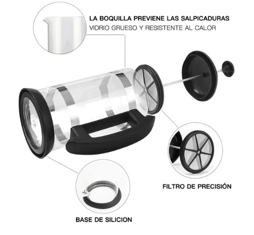Prensa Francesa Vidrio 1L  Sangkee K10004